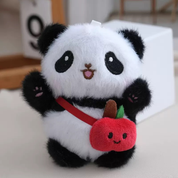 Plush Panda Charm with Apple - Tinyminymo