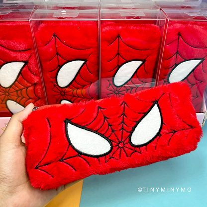 Fluffy Spiderman Zipper Pouch - Tinyminymo