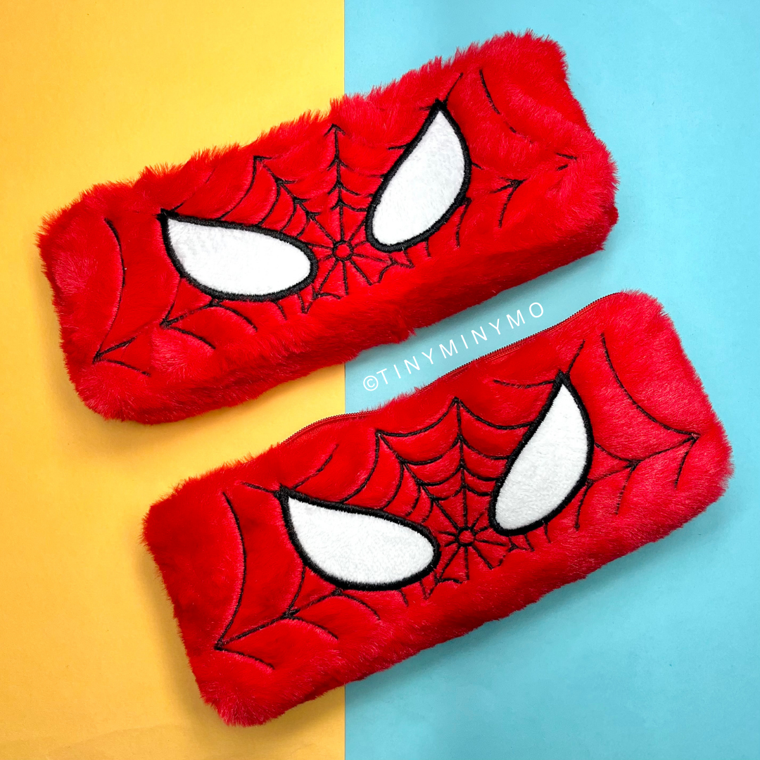 Fluffy Spiderman Zipper Pouch - Tinyminymo