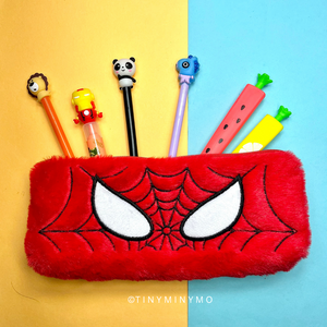 Fluffy Spiderman Zipper Pouch - Tinyminymo