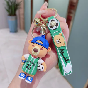 Footballer Bear 3D Keychain - Tinyminymo