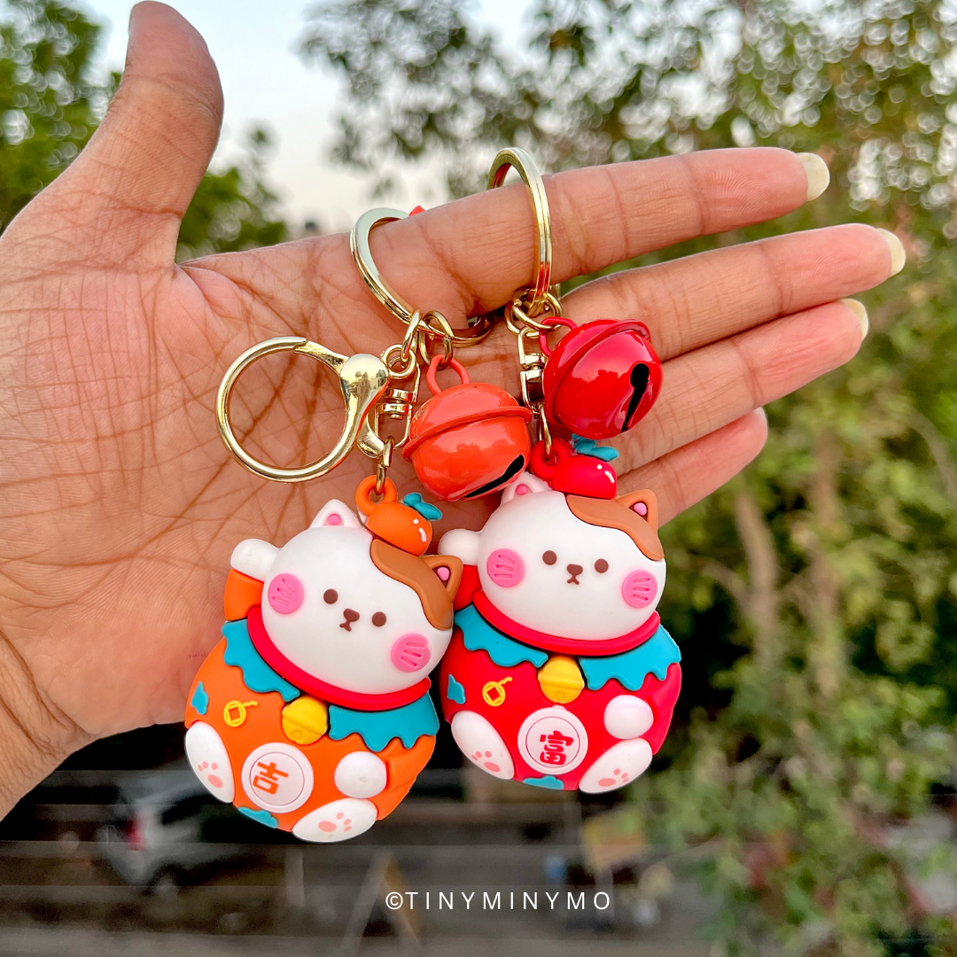 Fortune Cat 3D keychain - Tinyminymo