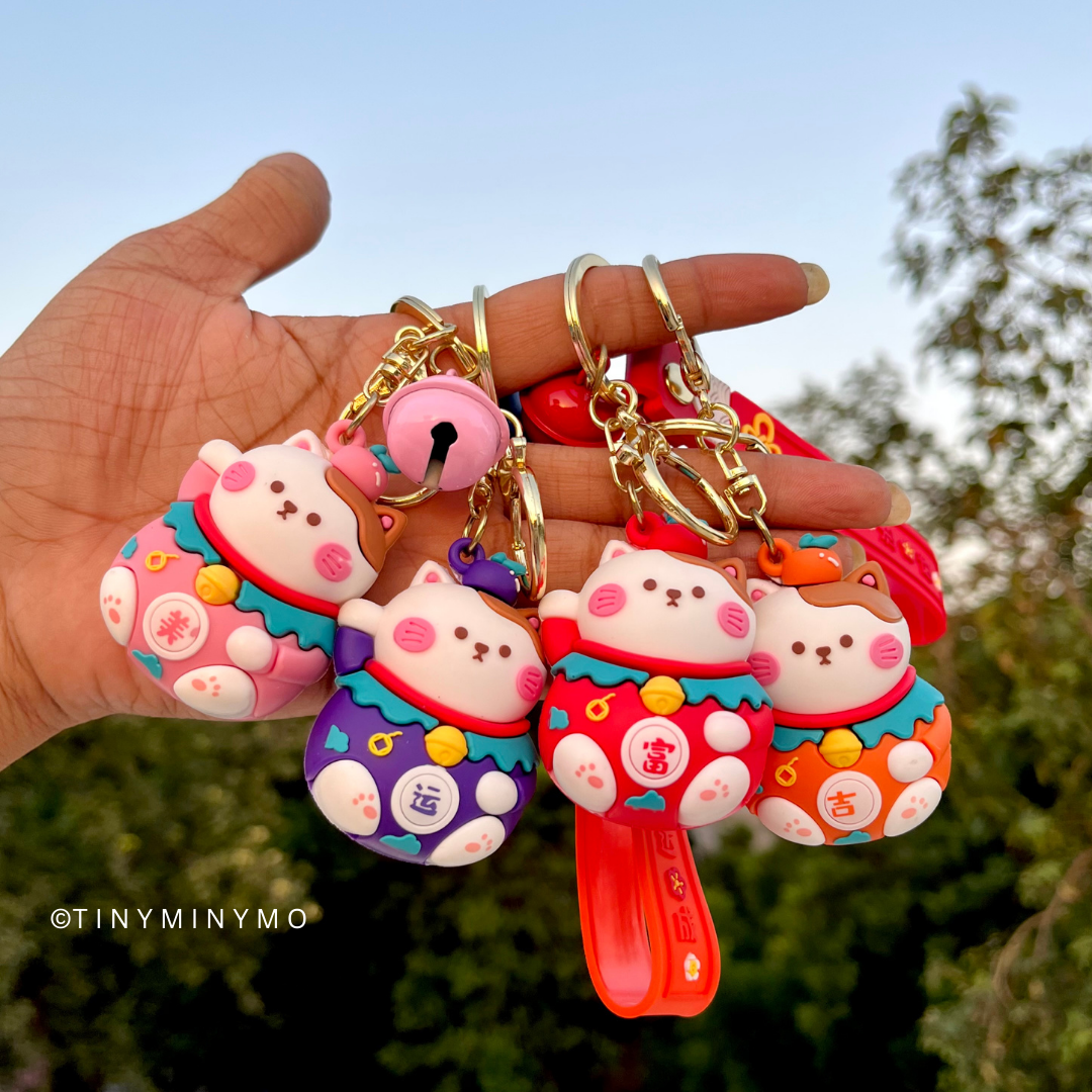 Fortune Cat 3D keychain - Tinyminymo