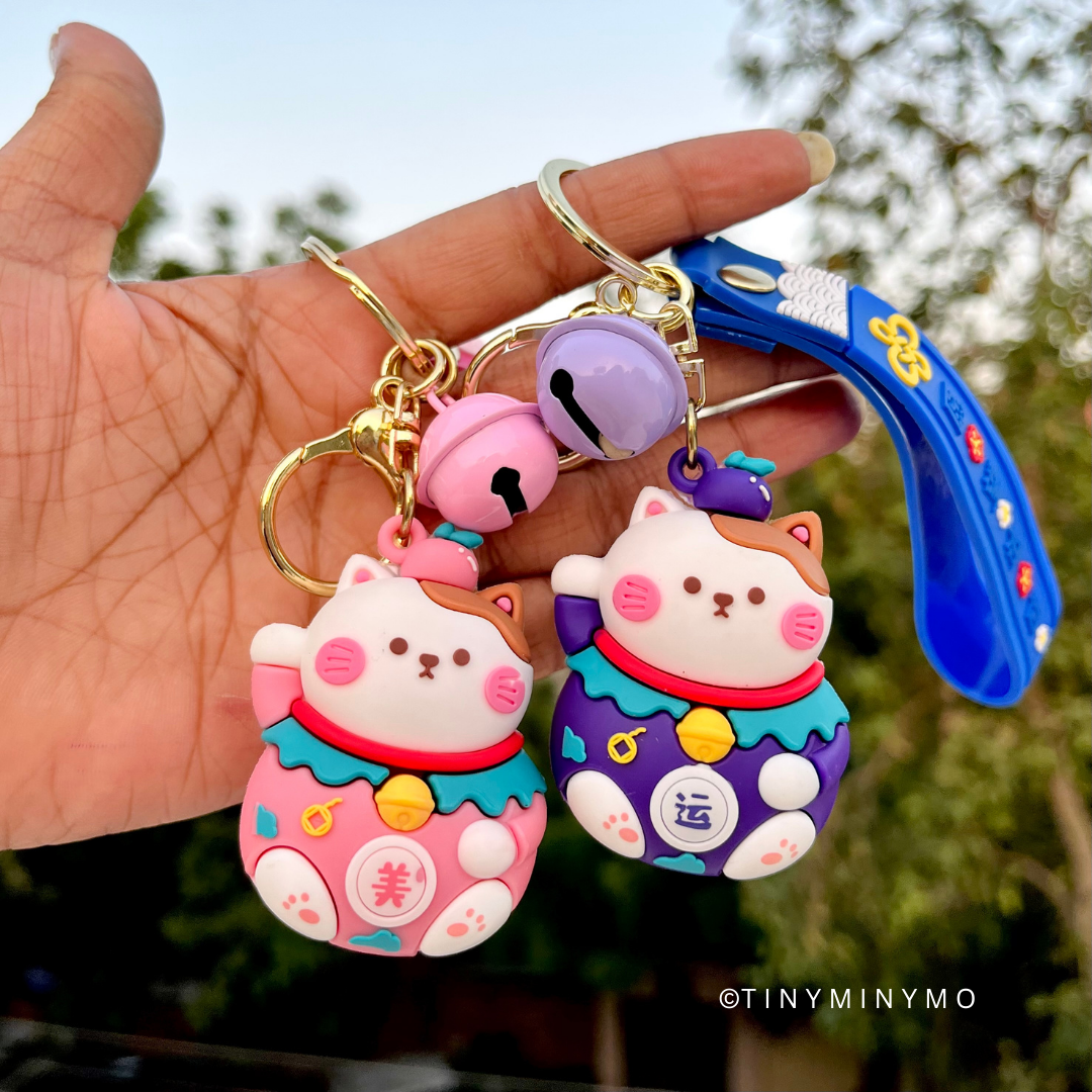 Fortune Cat 3D keychain - Tinyminymo