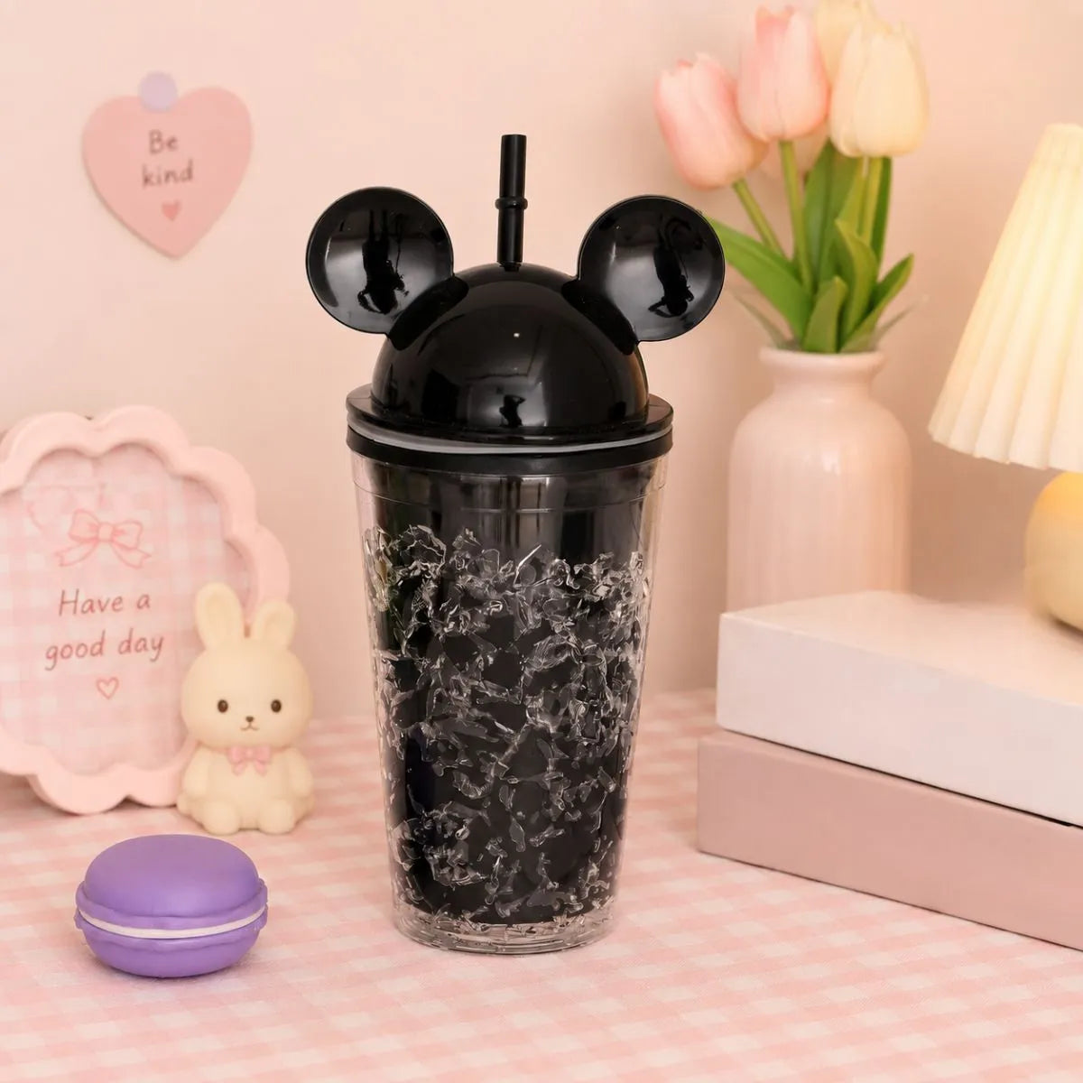 Frosted Mickey Sipper in Black Color - Tinyminymo