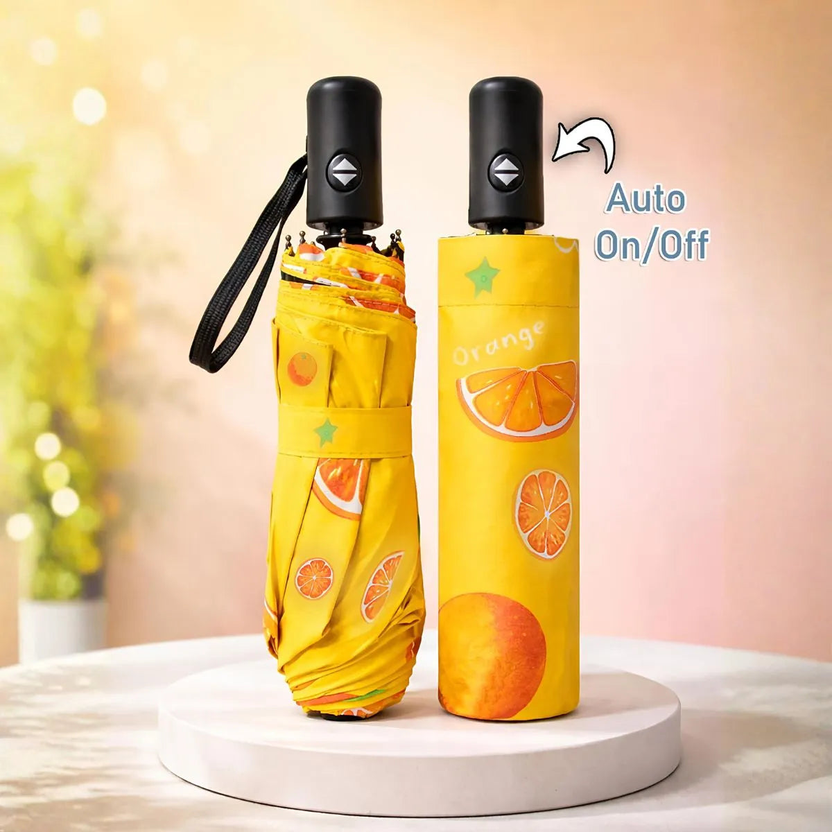 Orange Design of Fruit Automatic Umbrella - Tinyminymo