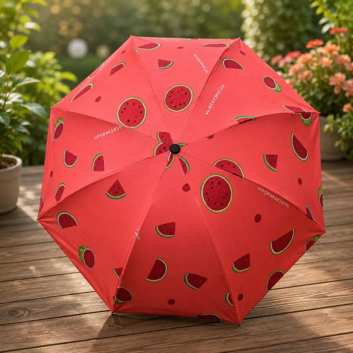 Watermelon Print Automatic Umbrella - Tinyminymo