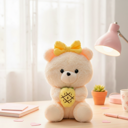 Cute Fruit Bear Soft Toy with Pineapple - Tinyminymo