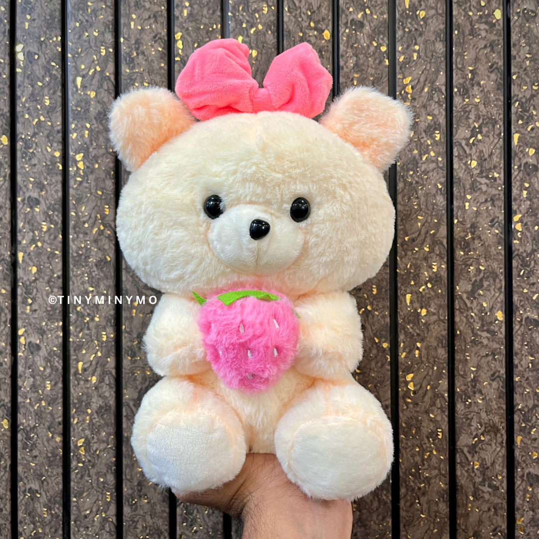 Fruit Bear Soft toy with Strawberry - Tinyminymo