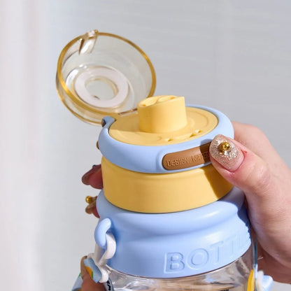The Bottle is Shown with its Flip Top Lid Open - Tinyminymo