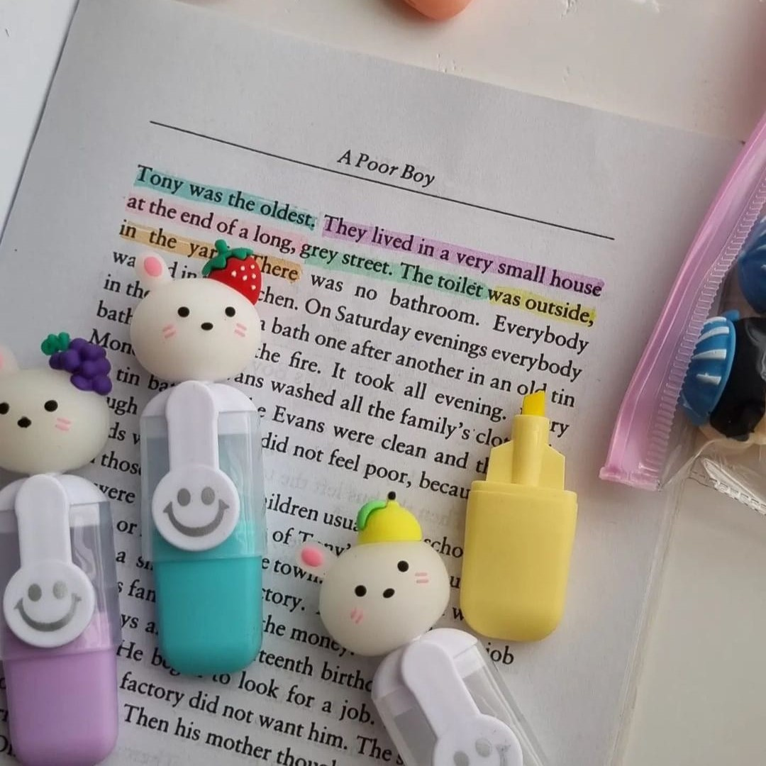 Fruit Bunny Highlighter - Set of 6 - TInyminymo