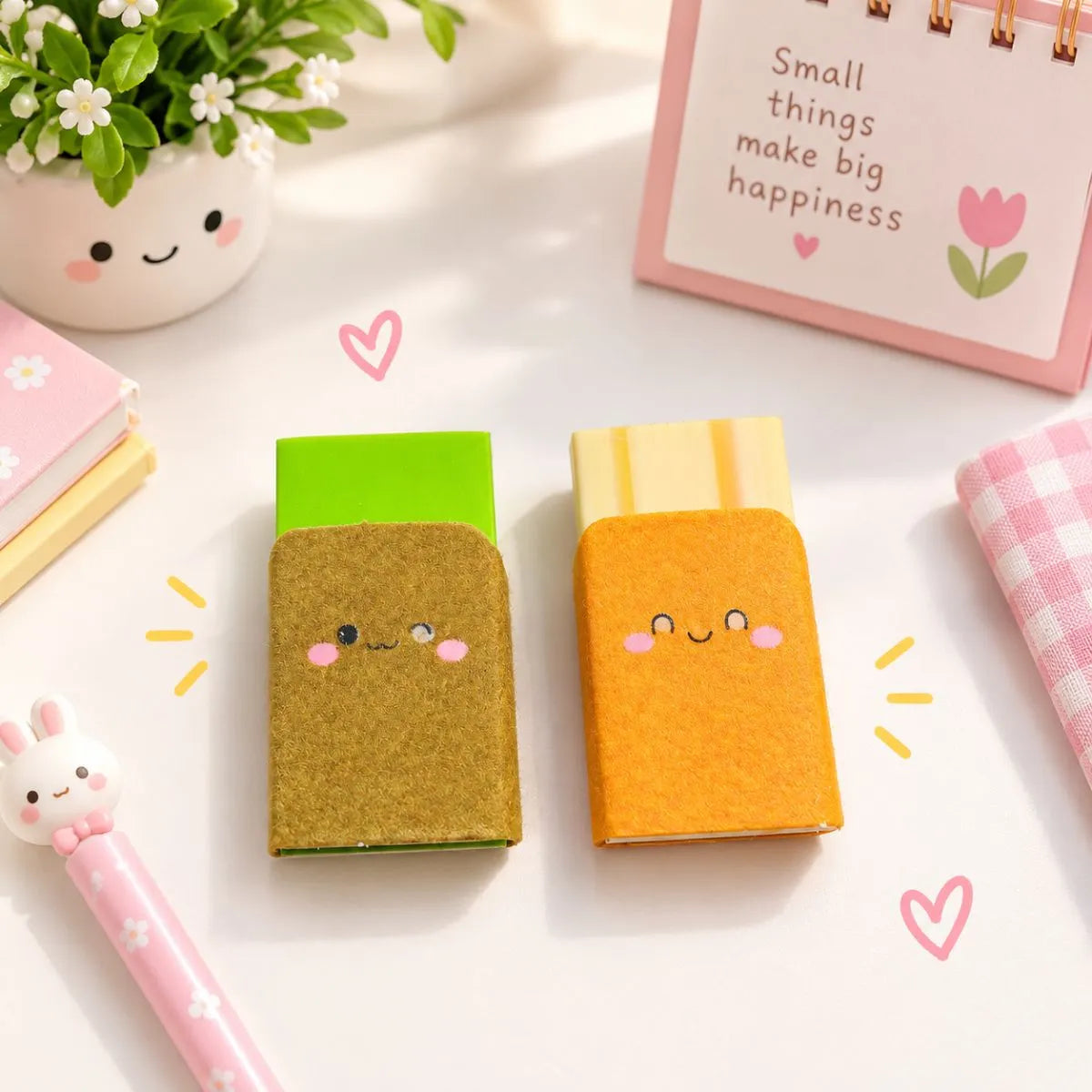 Kiwi and Orange Fragrance Erasers - Tinyminymo