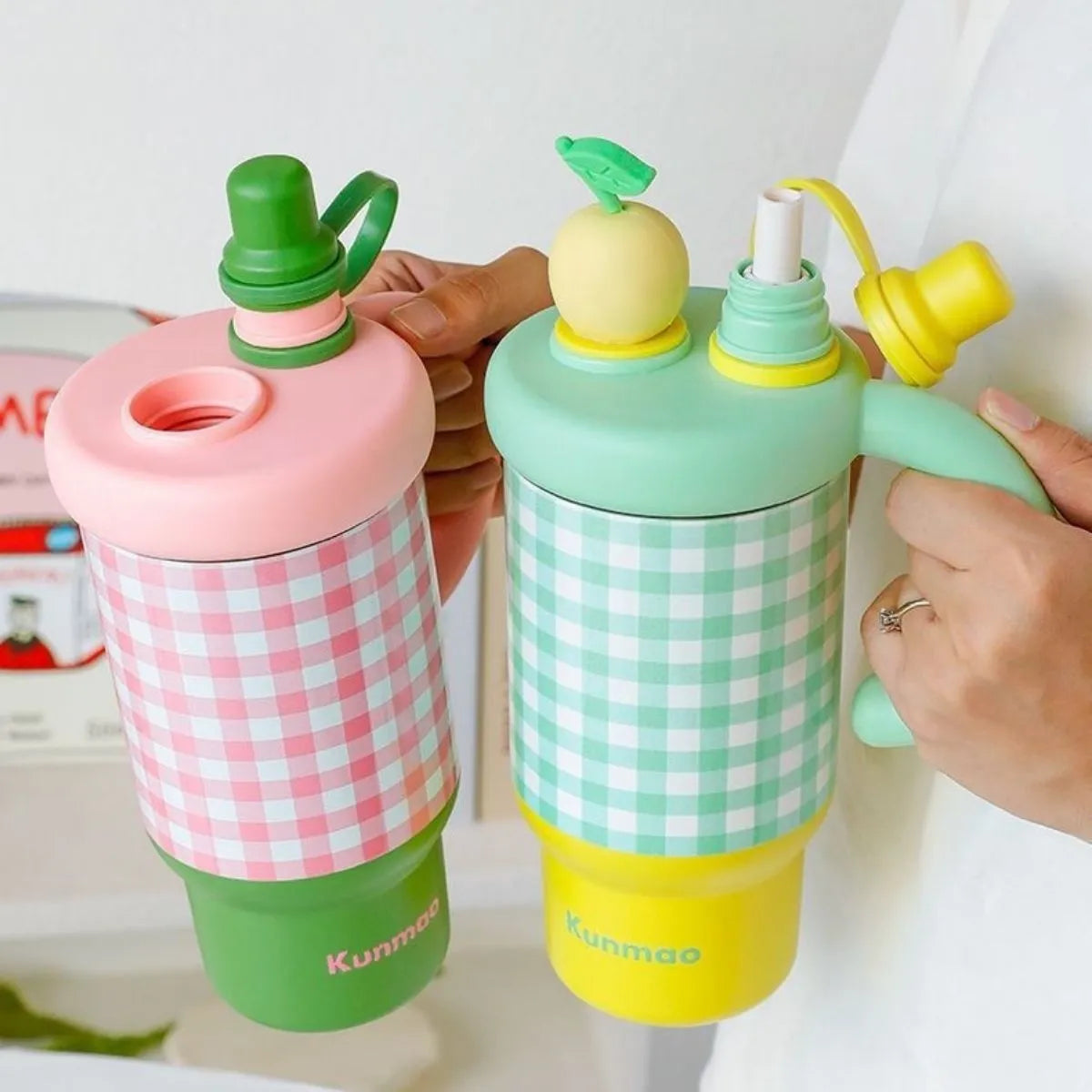 Pink and Green Insulated Sippers - Tinyminymo