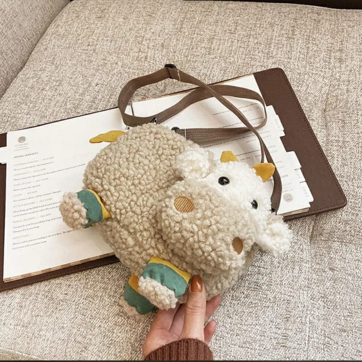 Furry Sheep Sling Bag - Tinyminymo