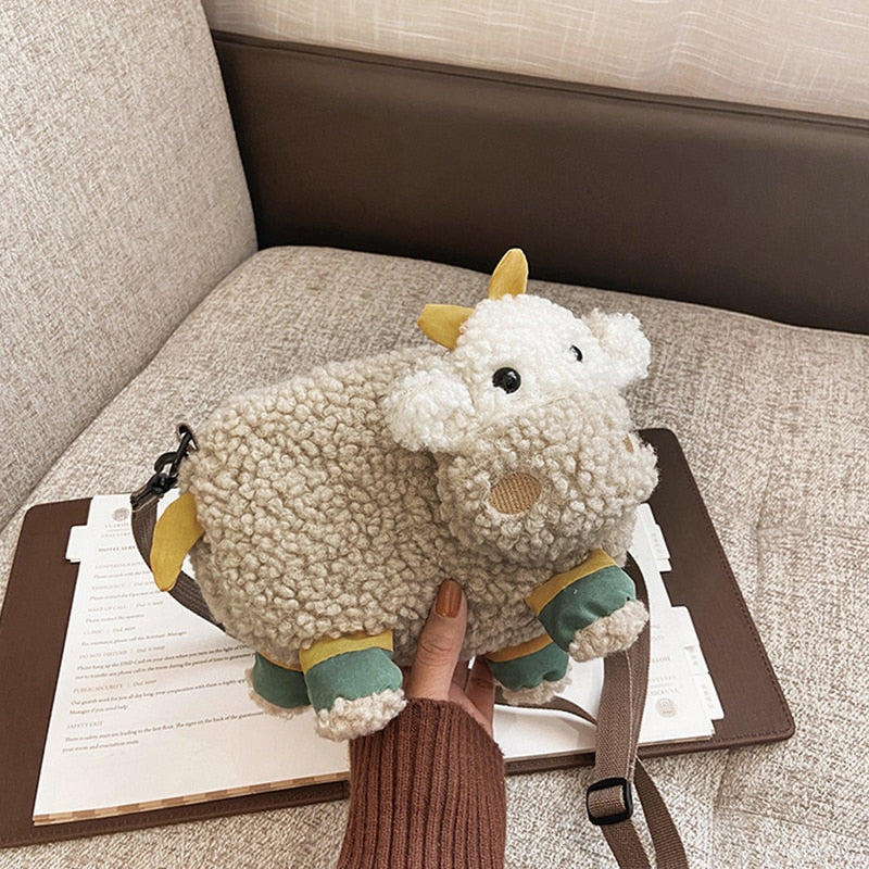 Furry Sheep Sling Bag - Tinyminymo