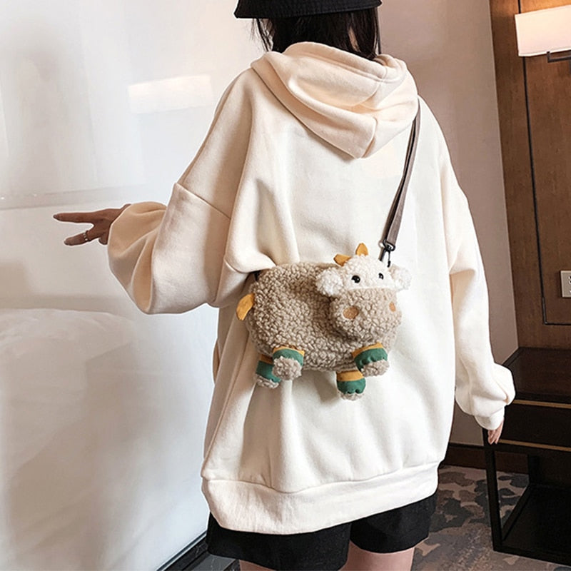 Furry Sheep Sling Bag - Tinyminymo