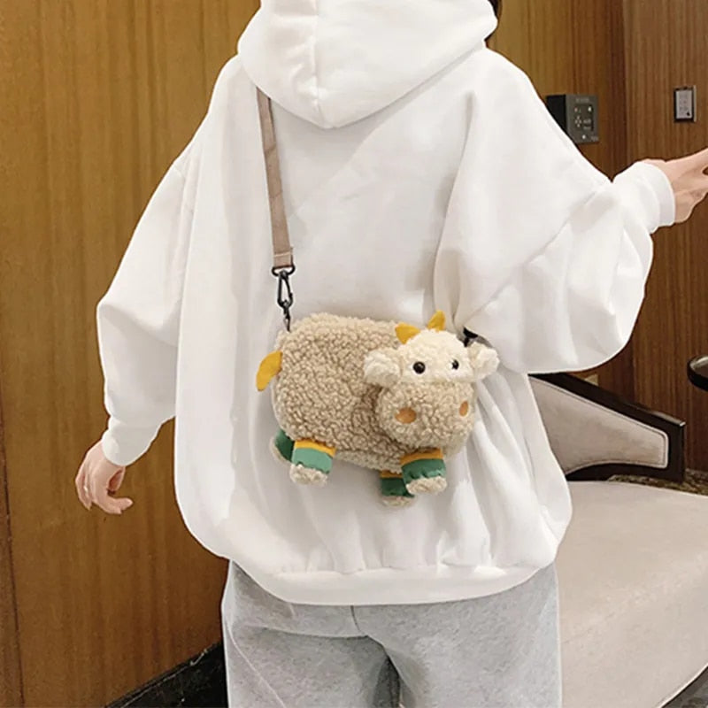 Furry Sheep Sling Bag - Tinyminymo