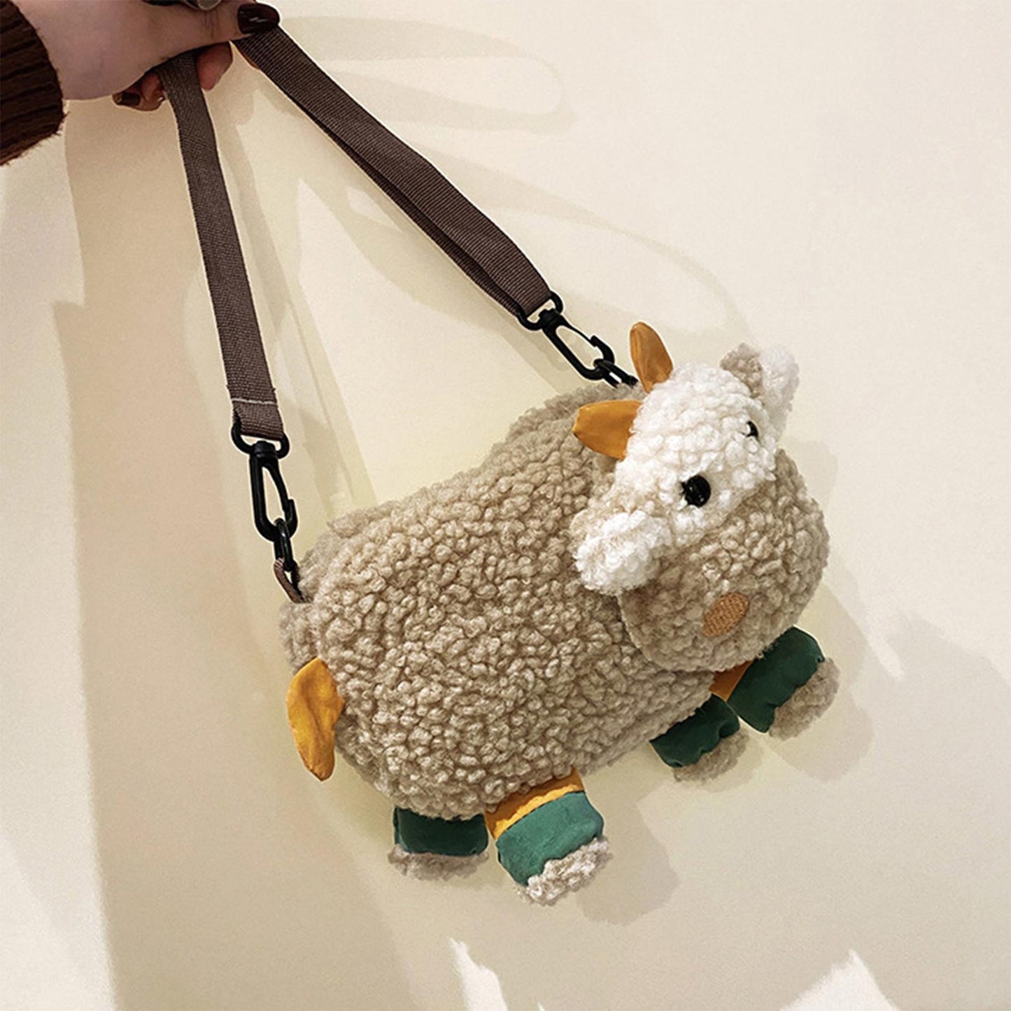 Furry Sheep Sling Bag - Tinyminymo