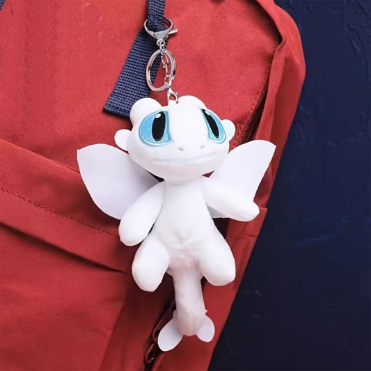 Light Fury Dragon 
Plush Keychain - Tinyminymo