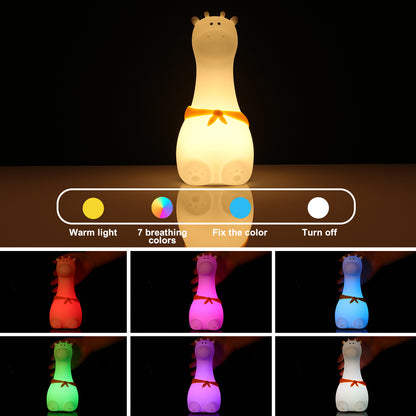Giraffe with Scarf Silicone Night Light - Tinyminymo