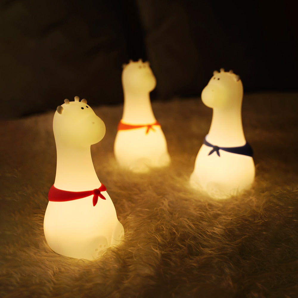 Giraffe with Scarf Silicone Night Light - Tinyminymo