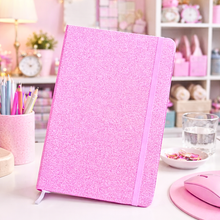 Load image into Gallery viewer, Pink Color Glitter Notebook - Tinyminymo
