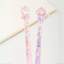 Load image into Gallery viewer, Two Glitter Unicorn Pen with Decorative Unicorn Toppers - Tinyminymo
