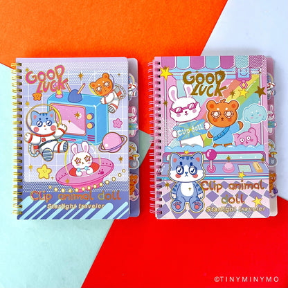 Good Luck Kawaii Animal Spiral Notebook - Tinyminymo