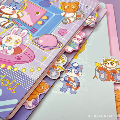 Good Luck Kawaii Animal Spiral Notebook - Tinyminymo