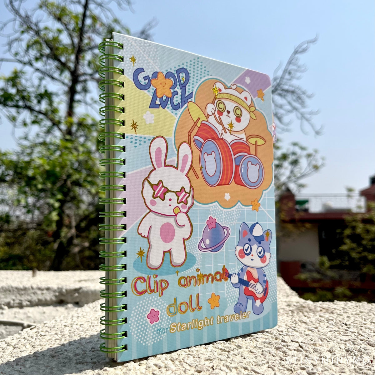 Good Luck Kawaii Animal Spiral Notebook - Tinyminymo
