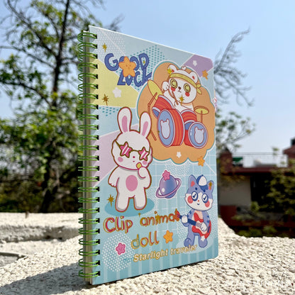 Good Luck Kawaii Animal Spiral Notebook - Tinyminymo