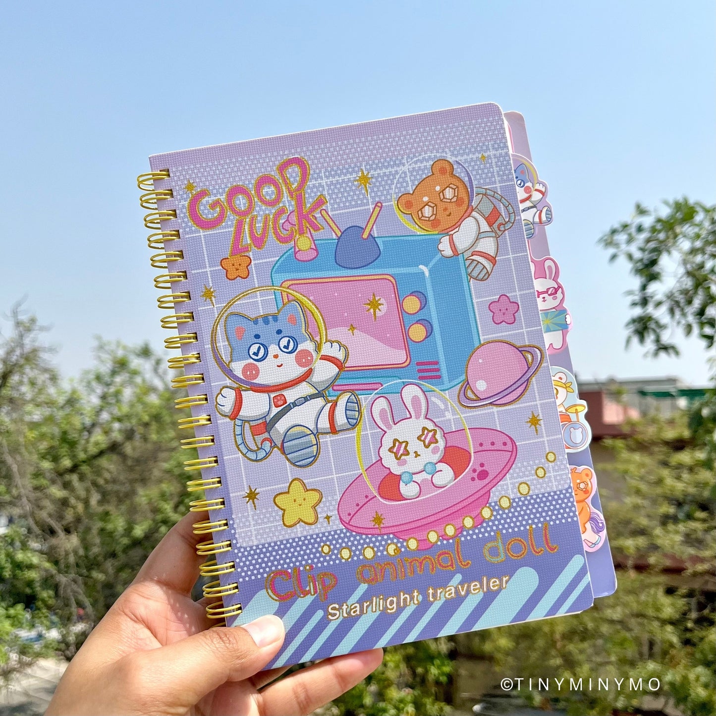 Good Luck Kawaii Animal Spiral Notebook - Tinyminymo