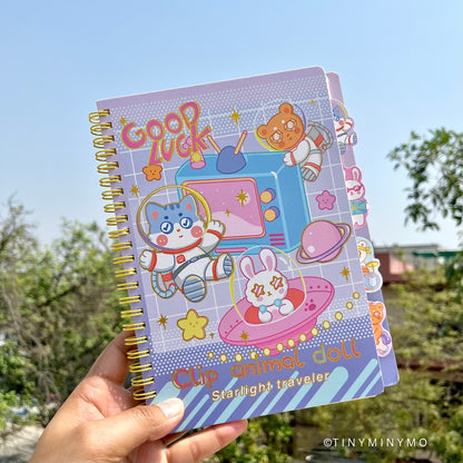 Good Luck Kawaii Animal Spiral Notebook - Tinyminymo