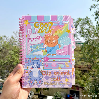 Good Luck Kawaii Animal Spiral Notebook - Tinyminymo
