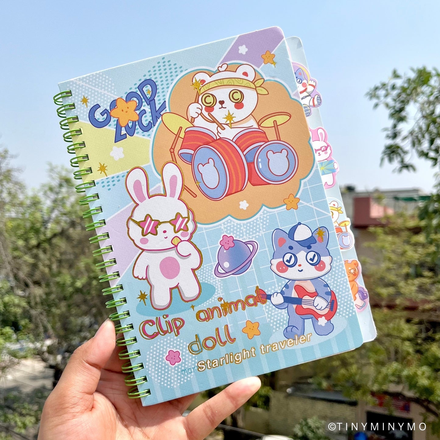 Good Luck Kawaii Animal Spiral Notebook - Tinyminymo