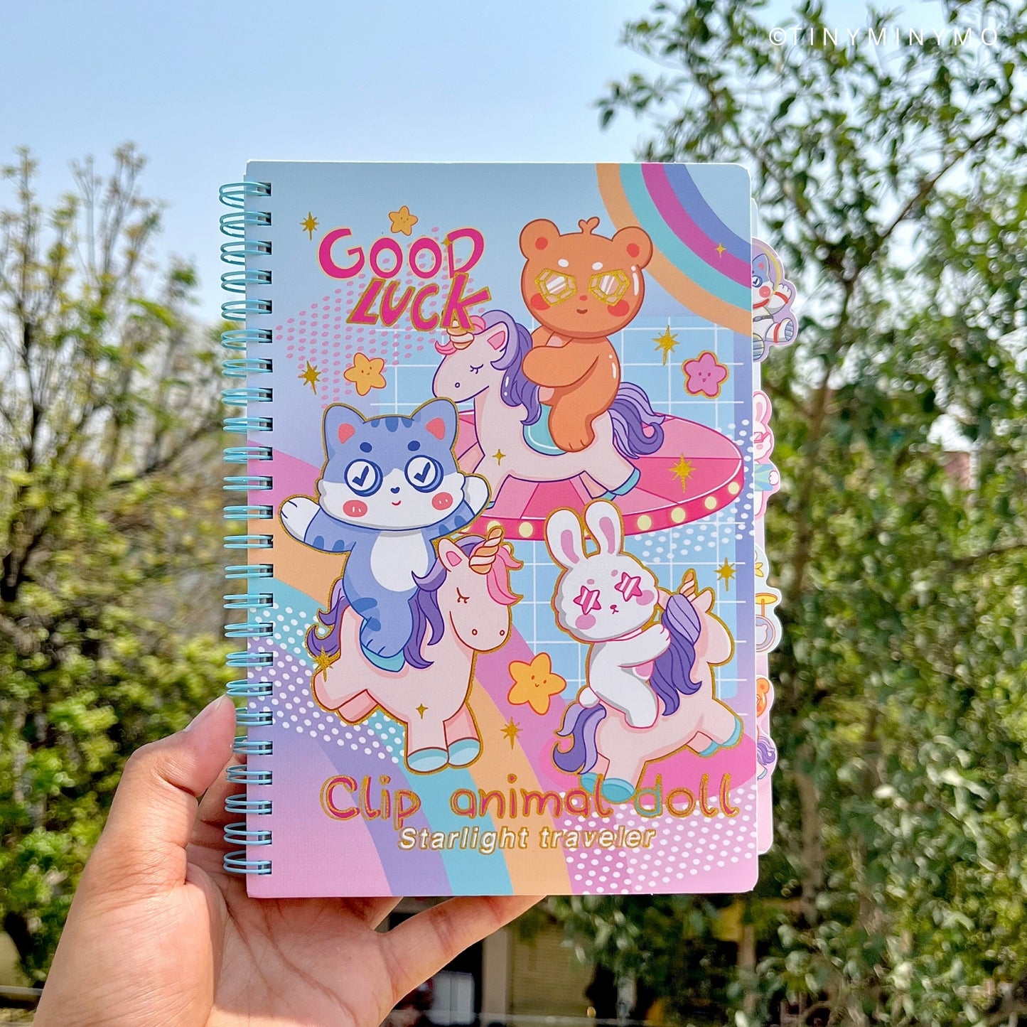 Good Luck Kawaii Animal Spiral Notebook - Tinyminymo