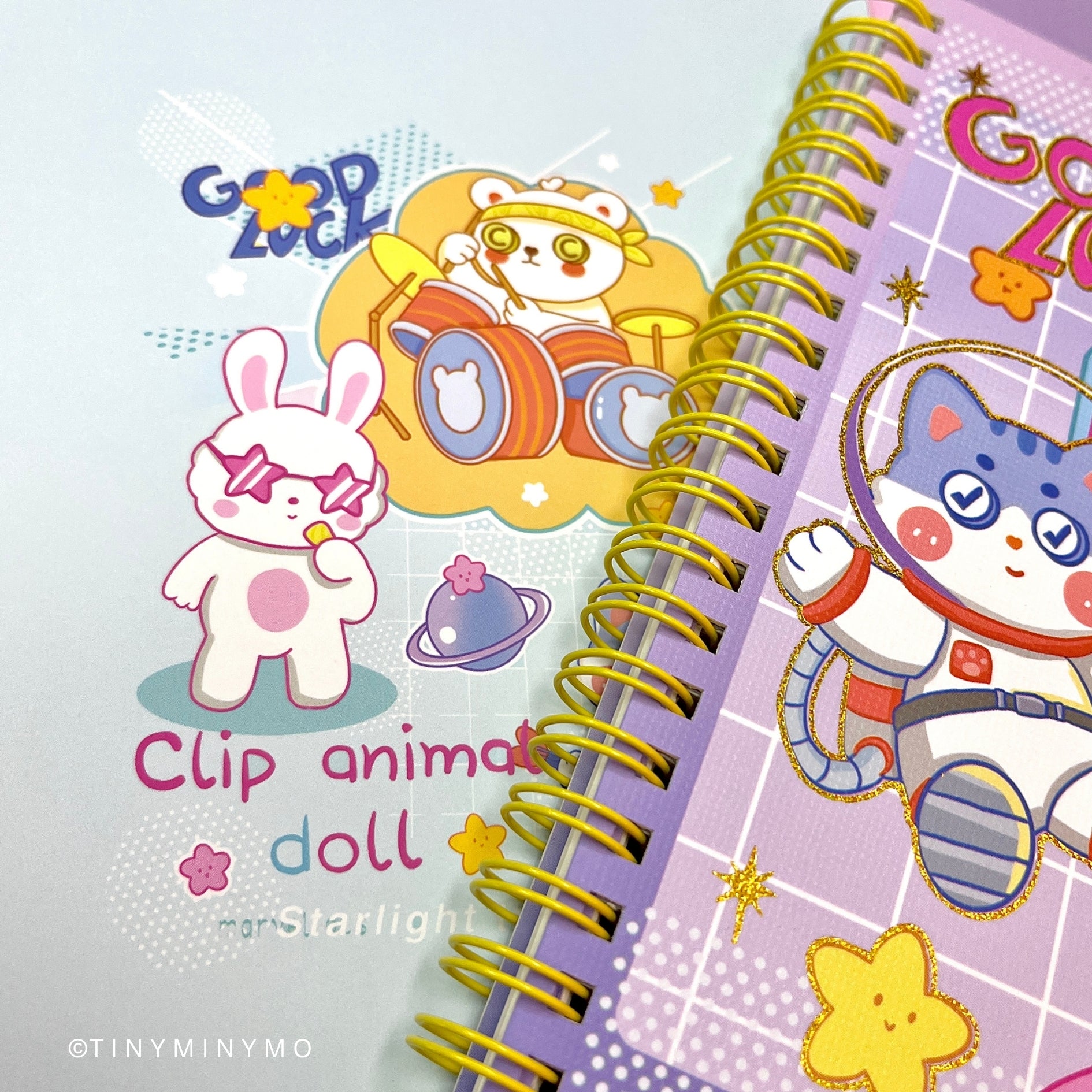 Good Luck Kawaii Animal Spiral Notebook - Tinyminymo