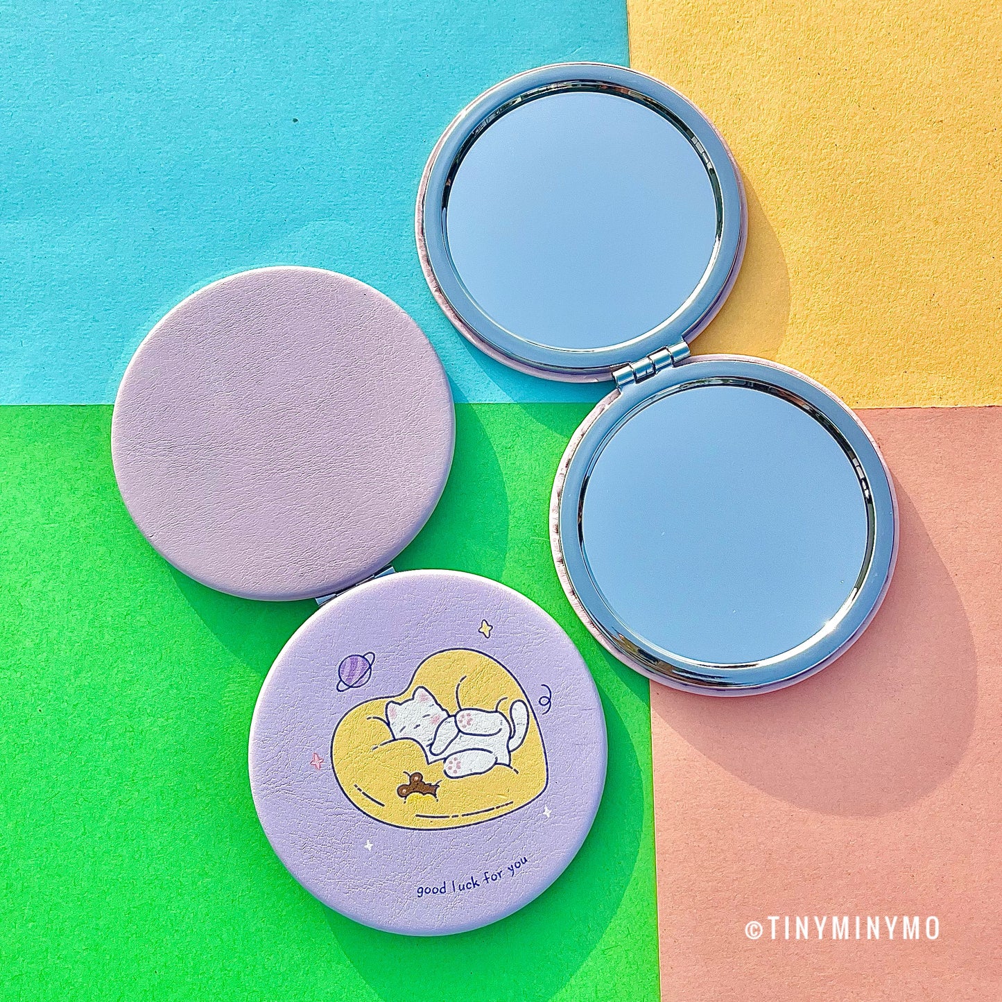 Good Luck Kitty Pocket Mirror - Tinyminymo