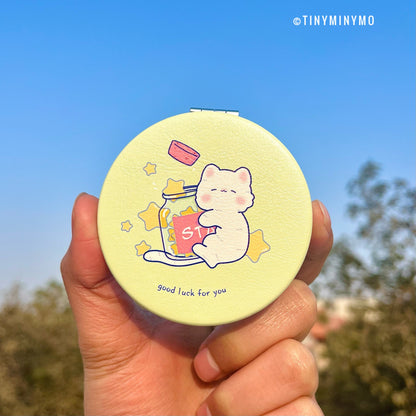 Good Luck Kitty Pocket Mirror - Tinyminymo