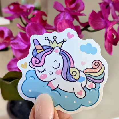 Sleeping Design Unicorn Sticker - Tinyminymo