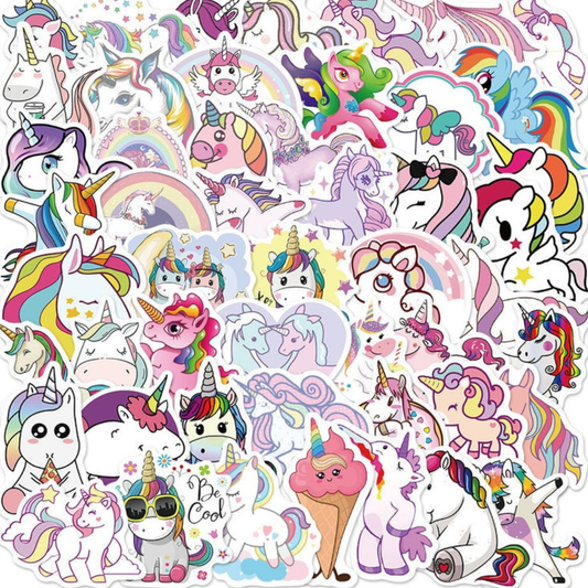 Collection of Unicorn Stickers, Assorted Designs - Tinyminymo
