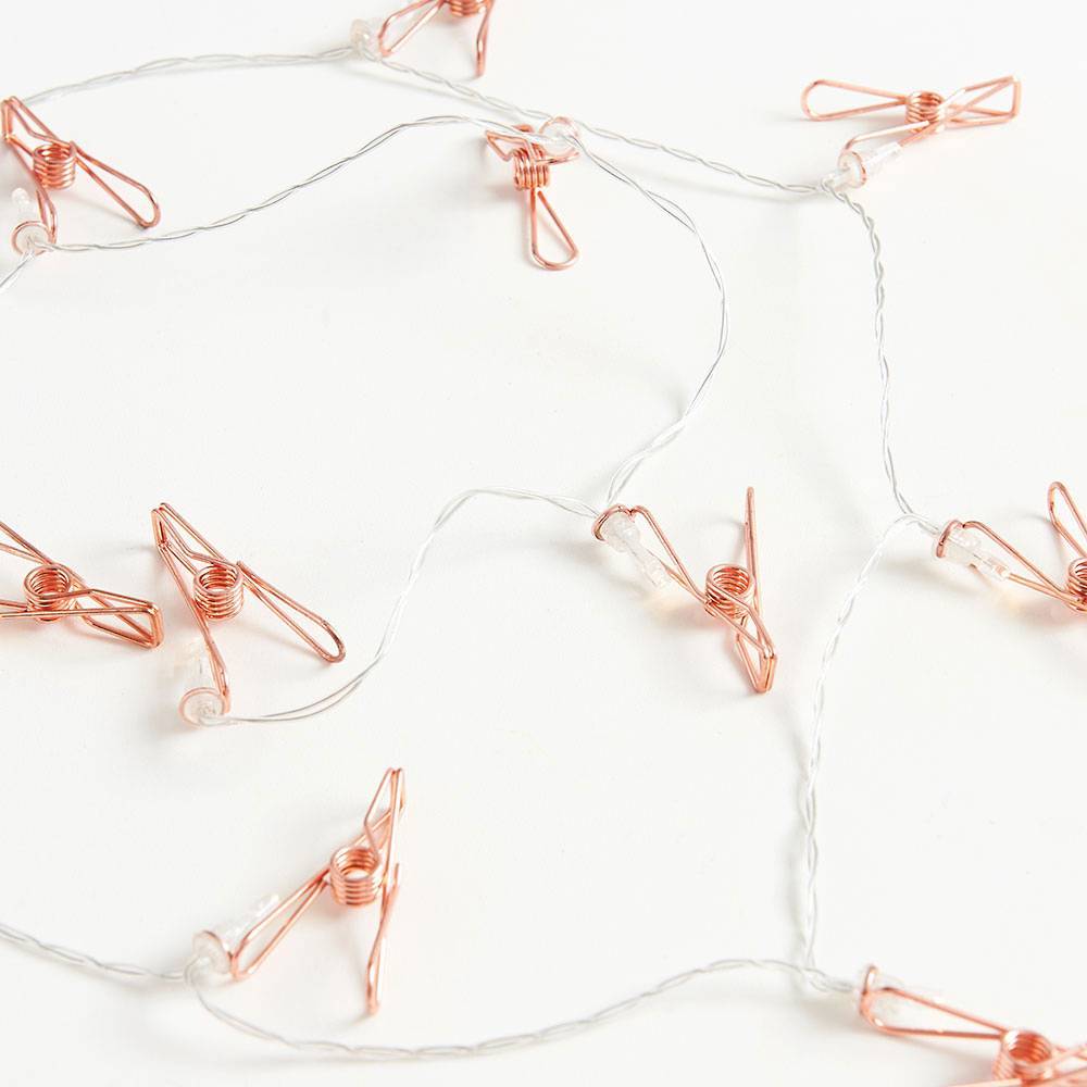 Metal Photo Clip String Lights -  Rose Gold - Tinyminymo