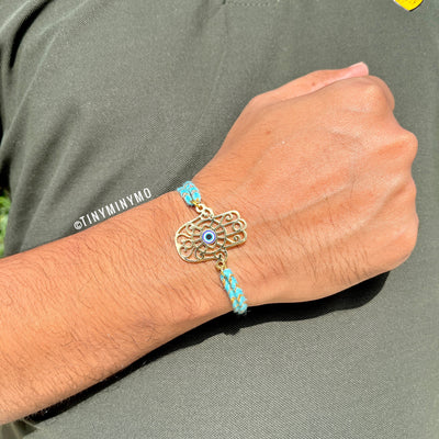 Hamsa Hand Metal Rakhi