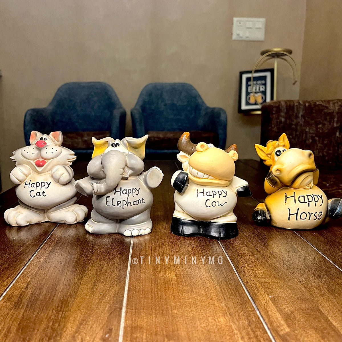 Happy Animal Resin Piggy Bank - Tinyminymo
