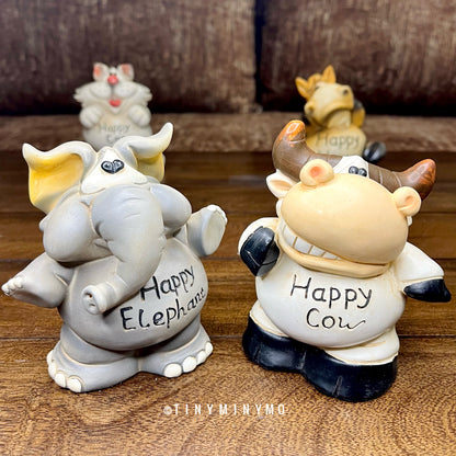 Happy Animal Resin Piggy Bank - Tinyminymo