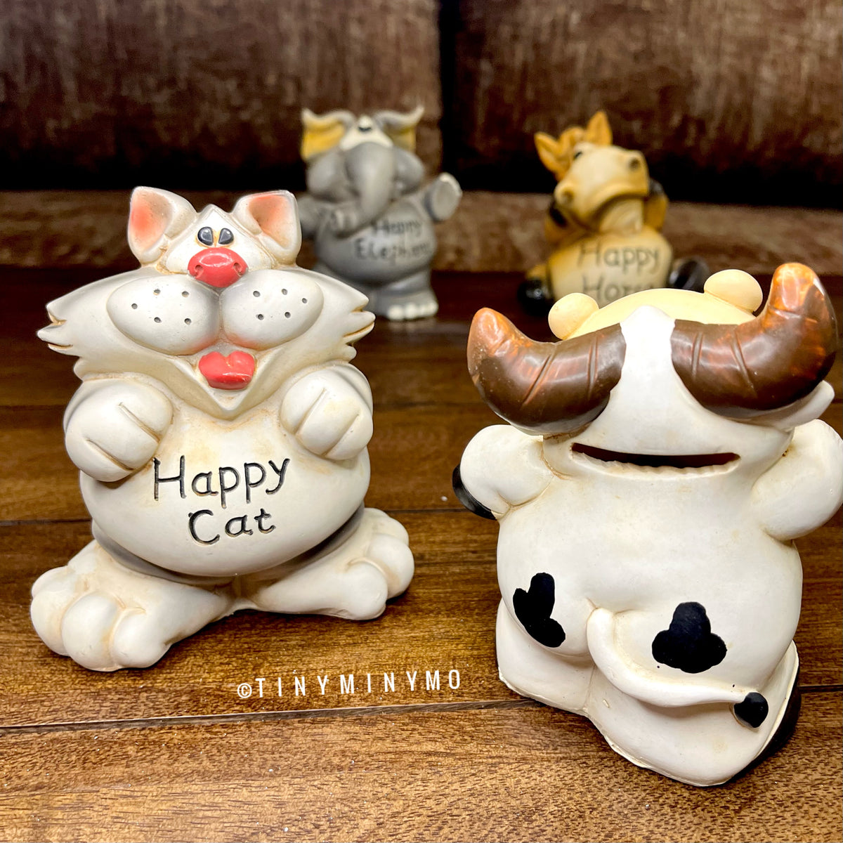 Happy Animal Resin Piggy Bank - Tinyminymo