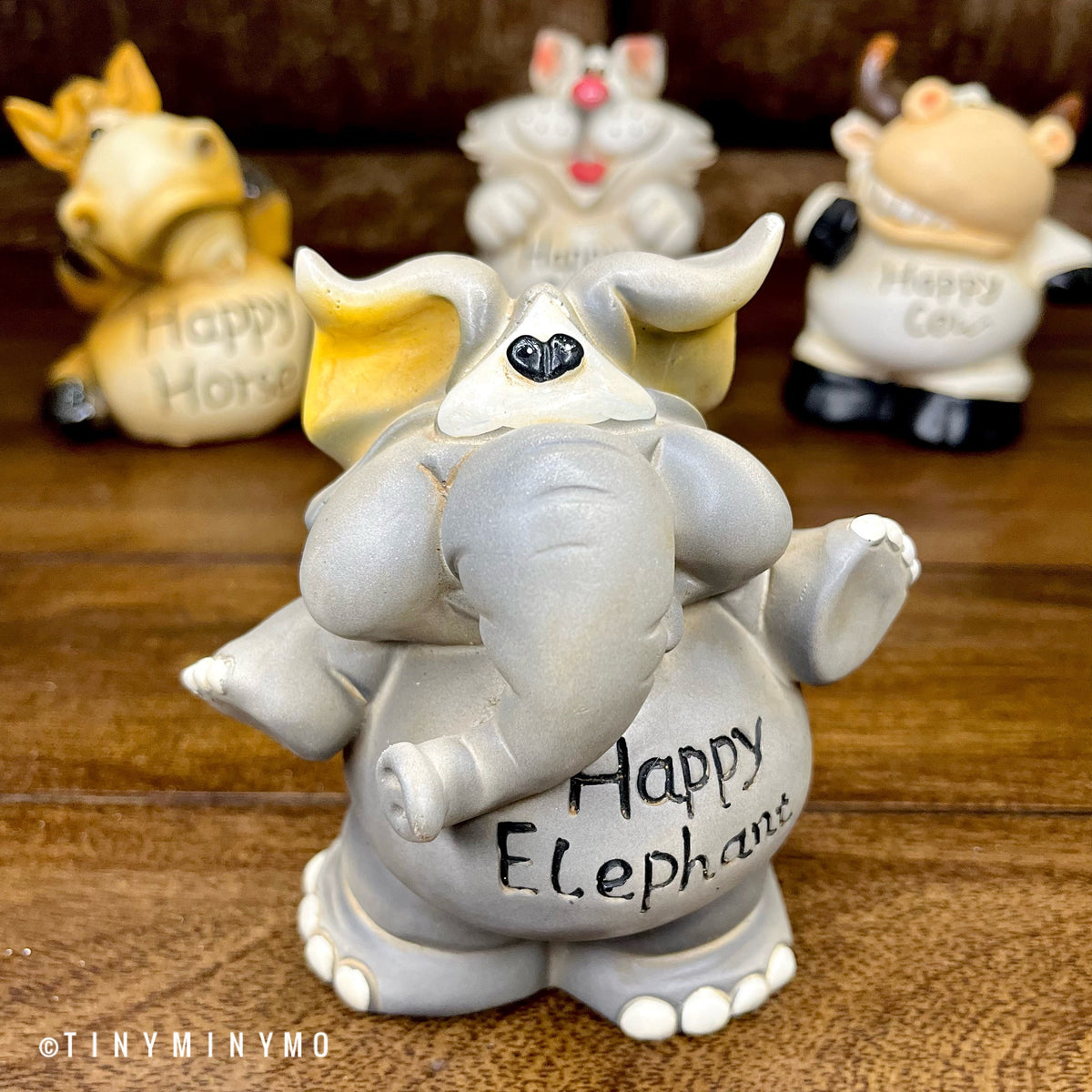 Happy Animal Resin Piggy Bank - Tinyminymo