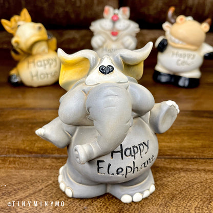 Happy Animal Resin Piggy Bank - Tinyminymo