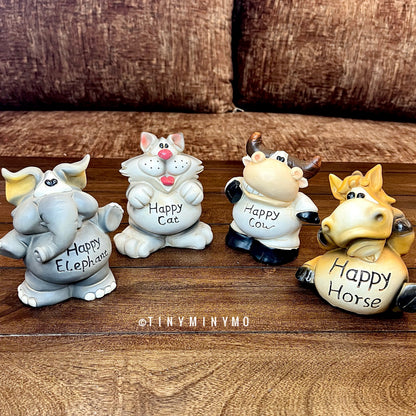 Happy Animal Resin Piggy Bank - Tinyminymo