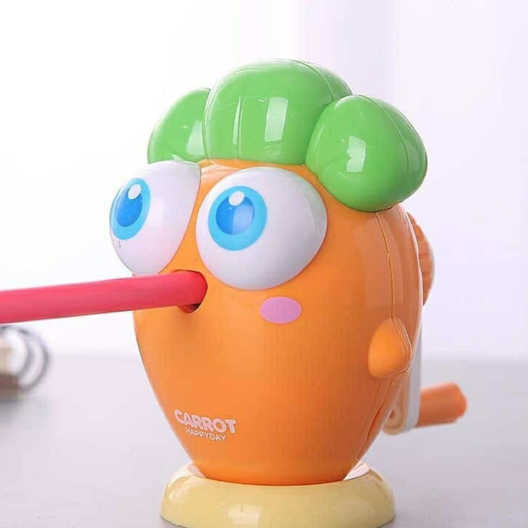 Orange Happy Carrot Mechanical Sharpener- Tinyminymo 